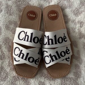 Woody Flat Logo Ribbon Slide Sandals (INSPIRED)- NOT AUTHENTIC